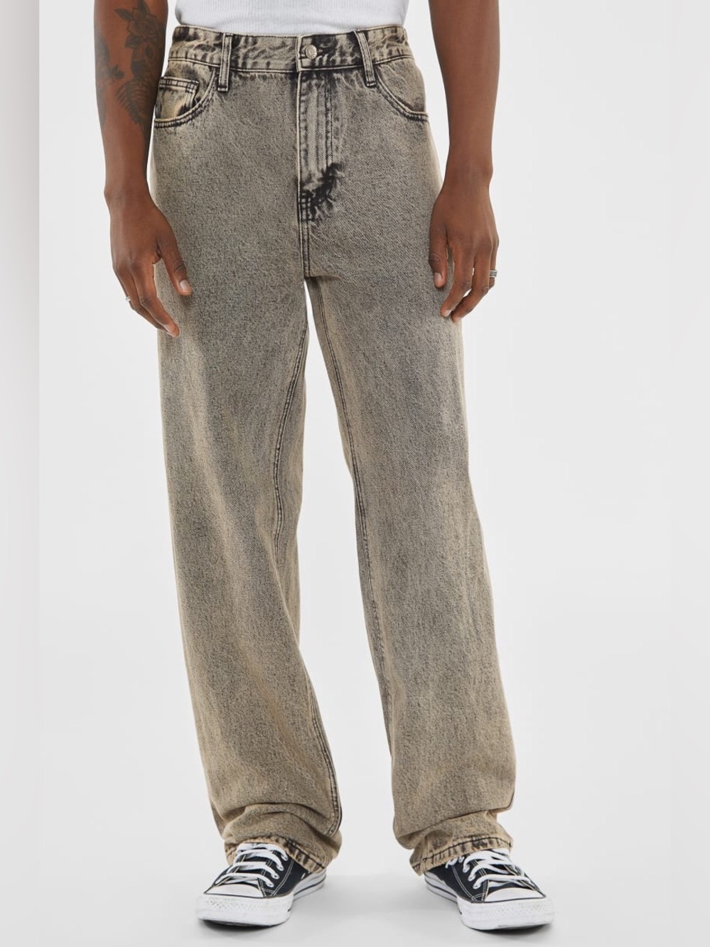 Guess Men's Relaxed Washed Grey-Brown Jeans SZ 32x32 - Picture 1 of 9